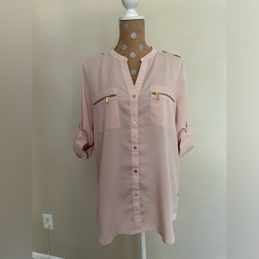 Calvin Klein Blush Pink Button Up Shirt
